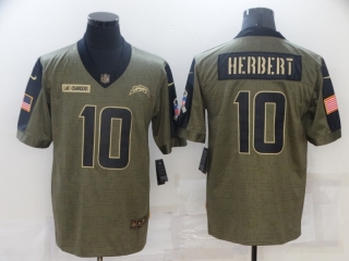 San Diego Chargers 10# Herbert 2021 Military Salute To Service NFL Jerseys 114263