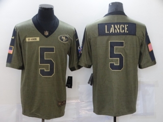 San Francisco 49ers 5# Lance 2021 Military Salute To Service NFL Jerseys 114299