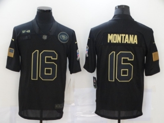 San Francisco 49ers 16# Montana 2020 Salute To Service NFL Mens Jersey 114332