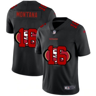 San Francisco 49ers 16# Montana Black Shadow NFL Jerseys 114334