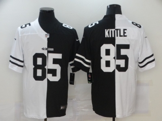 San Francisco 49ers 85# Kittle 2020 White and Black NFL Jerseys 114376