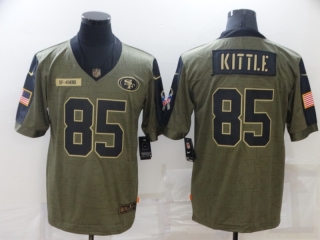 San Francisco 49ers 85# Kittle 2021 Military Salute To Service NFL Jerseys 114377