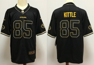 San Francisco 49ers 85# Kittle Black Gold NFL Jerseys 114379