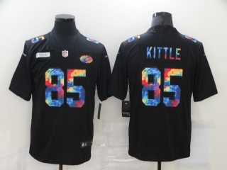 San Francisco 49ers 85# Kittle Black Rainbow NFL Jerseys 114381