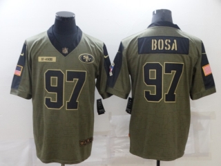 San Francisco 49ers 97# Bosa 2021 Military Salute To Service NFL Jerseys 114394