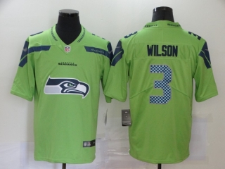 Seattle Seahawks 3# Wilson Fashion Big Team Logo NFL Jerseys 114420