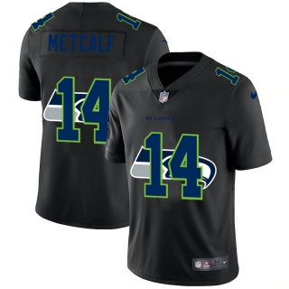 Seattle Seahawks 14# Metcalf Black Shadow NFL Jerseys 114438