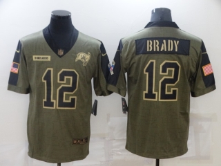 Tampa Bay Buccaneers 12# Brady 2021 Military Salute To Service NFL Jerseys 114449