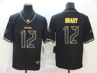 Tampa Bay Buccaneers 12# Brady Black Gold Vapor Retro NFL Jerseys 114452