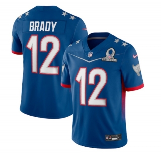 Tampa Bay Buccaneers 12# Brady Nike Royal 2022 NFC Pro Bowl Game NFL Jerseys 114463