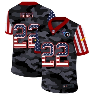 Tennessee Titans 22# Henry 2020 American Flag Camo NFL Jerseys 114507