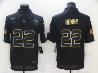 Tennessee Titans 22# Henry 2020 Salute To Service NFL Mens Jersey 114508