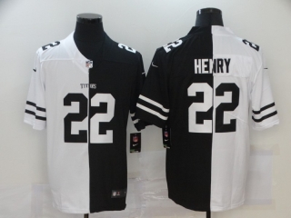 Tennessee Titans 22# Henry 2020 White and Black NFL Jerseys 114509