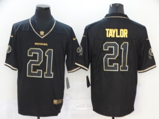 Washington Redskins 21# Taylor Black Gold Vapor Retro NFL Jerseys 114529