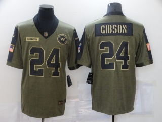 Washington Redskins 24# Gibson 2021 Military Salute To Service NFL Jerseys 114533