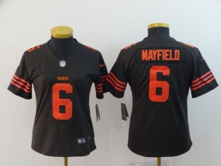 Cleveland Browns 6# Mayfield NFL Womens Jerseys 114586