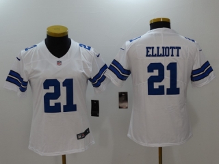 Dallas Cowboys 21# Elliott NFL Womens Jerseys 114600