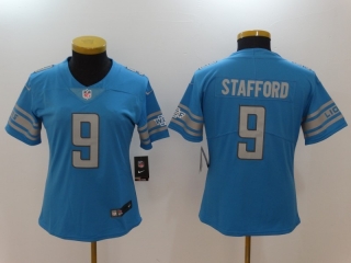 Detroit Lions 9# Stafford NFL Womens Jerseys 114620