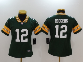 Green Bay Packers 12# Rodgers NFL Womens Jerseys 114623