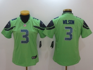 Seattle Seahawks 3# Wilson NFL Womens Jerseys 114781