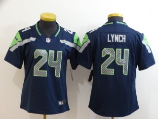 Seattle Seahawks 24# Lynch NFL Womens Jerseys 114787