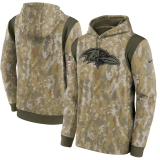 Baltimore Ravens NFL Camo Salute To Service Therma Performance Pullover Hoodies 114804