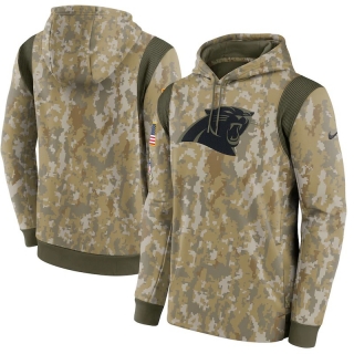 Carolina Panthers NFL Camo Salute To Service Therma Performance Pullover Hoodies 114808