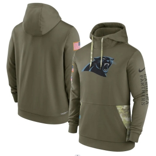 Carolina Panthers Salute to Service Pullover Olive NFL Hoodies 114809