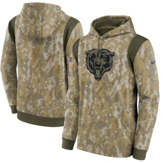 Chicago Bears NFL Camo Salute To Service Therma Performance Pullover Hoodies 114810