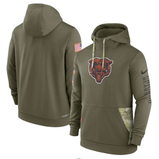 Chicago Bears Salute to Service Pullover Olive NFL Hoodies 114811