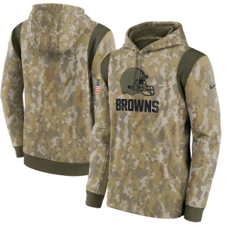 Cleveland Browns NFL Camo Salute To Service Therma Performance Pullover Hoodies 114814