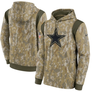 Dallas Cowboys NFL Camo Salute To Service Therma Performance Pullover Hoodies 114816