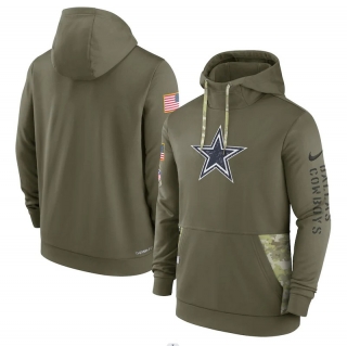 Dallas Cowboys Salute to Service Pullover Olive NFL Hoodies 114817