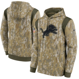 Detroit Lions NFL Camo Salute To Service Therma Performance Pullover Hoodies 114820