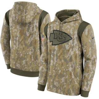 Kansas City Chiefs NFL Camo Salute To Service Therma Performance Pullover Hoodies 114830