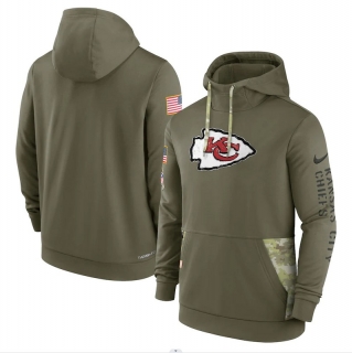 Kansas City Chiefs Salute to Service Pullover Olive NFL Hoodies 114831