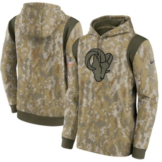 Los Angeles Rams NFL Camo Salute To Service Therma Performance Pullover Hoodies 114834