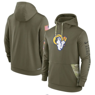 Los Angeles Rams Salute to Service Pullover Olive NFL Hoodies 114835