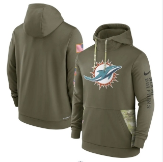 Miami Dolphins Salute to Service Pullover Olive NFL Hoodies 114837