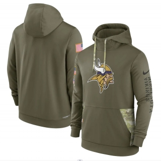 Minnesota Vikings Salute to Service Pullover Olive NFL Hoodies 114839