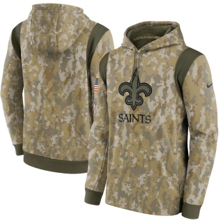 New Orleans Saints NFL Camo Salute To Service Therma Performance Pullover Hoodies 114842