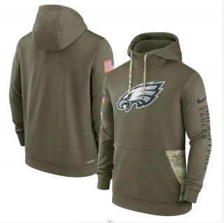 Philadelphia Eagles Salute to Service Pullover Olive NFL Hoodies 114849