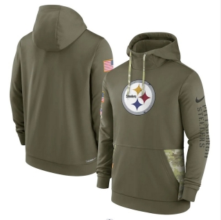 Pittsburgh Steelers Salute to Service Pullover Olive NFL Hoodies 114851