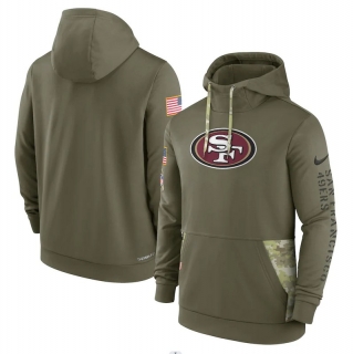 San Francisco 49ers Salute to Service Pullover Olive NFL Hoodies 114855