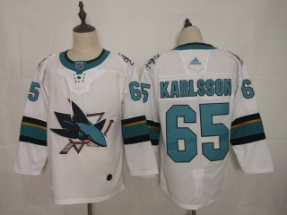 San Jose Sharks 65# Karlsson NHL Jerseys 115098