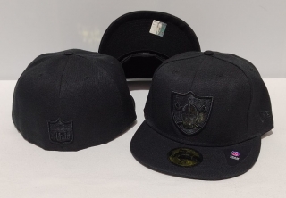 New Era Oakland Raiders NFL Black Gray Basic 59FIFTY Caps 00181