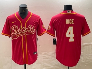 Kansas City Chiefs 4# Rice NFL Mens Jerseys 116122