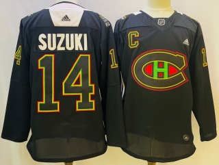 Black Montreal Canadiens 14# Suzuki NHL Jerseys 116186