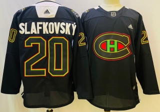 Black Montreal Canadiens 20# Slafkovsky NHL Jerseys 116187