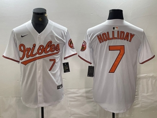 Baltimore Orioles 7# Holliday MLB Mens Jerseys 116495